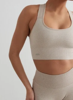 Ribbed Sports Bras|High Support^AIM’N High Support Ribbed Bra Beige