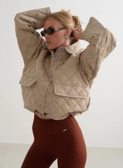 Høstjakker|Jakker Til Hverdags^AIM’N Quilted Femme Jacket Beige