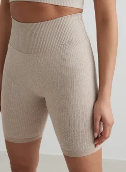 Seamless Biker Shorts|All Biker Shorts^AIM’N Ribbed Seamless Biker Shorts Beige