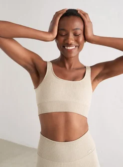 Ribbed Sports Bras|Seamless Sports Bras^AIM’N Ribbed Seamless Bra Beige