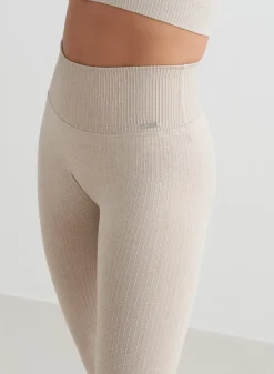 Treningstights|Ribbete Tights^AIM’N Ribbed Seamless Tights Beige