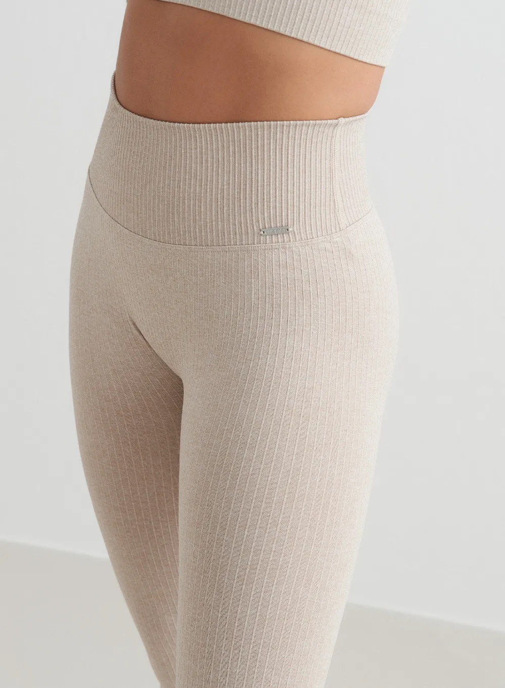 Treningstights|Ribbete Tights^AIM’N Ribbed Seamless Tights Beige
