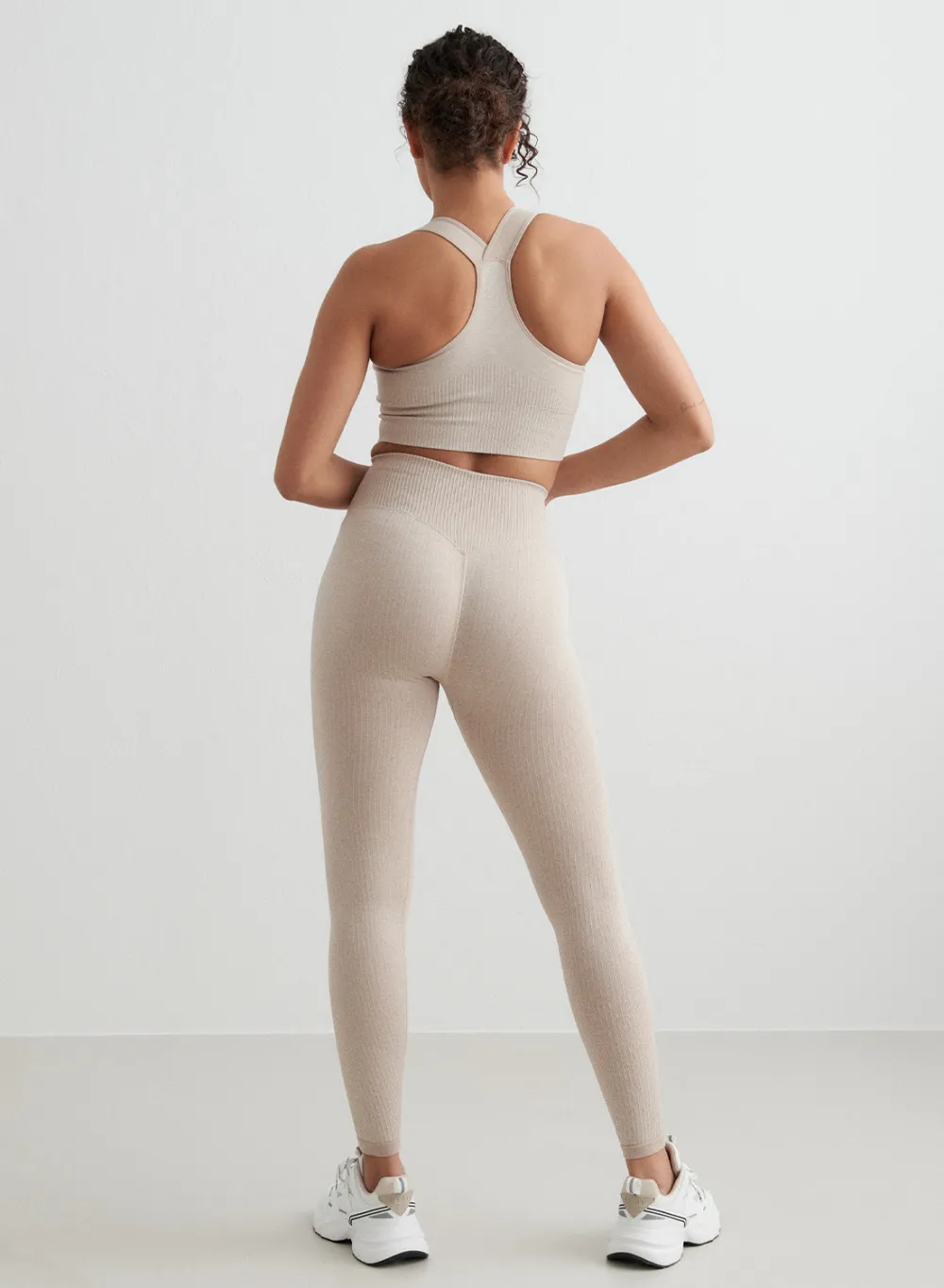 Treningstights|Ribbete Tights^AIM’N Ribbed Seamless Tights Beige
