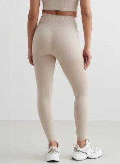 Treningstights|Ribbete Tights^AIM’N Ribbed Seamless Tights Beige