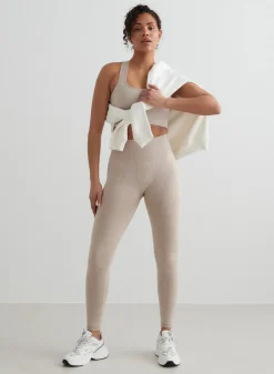 Treningstights|Ribbete Tights^AIM’N Ribbed Seamless Tights Beige