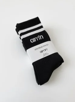 Sokker^AIM’N Aim High Socks 3-pack Black