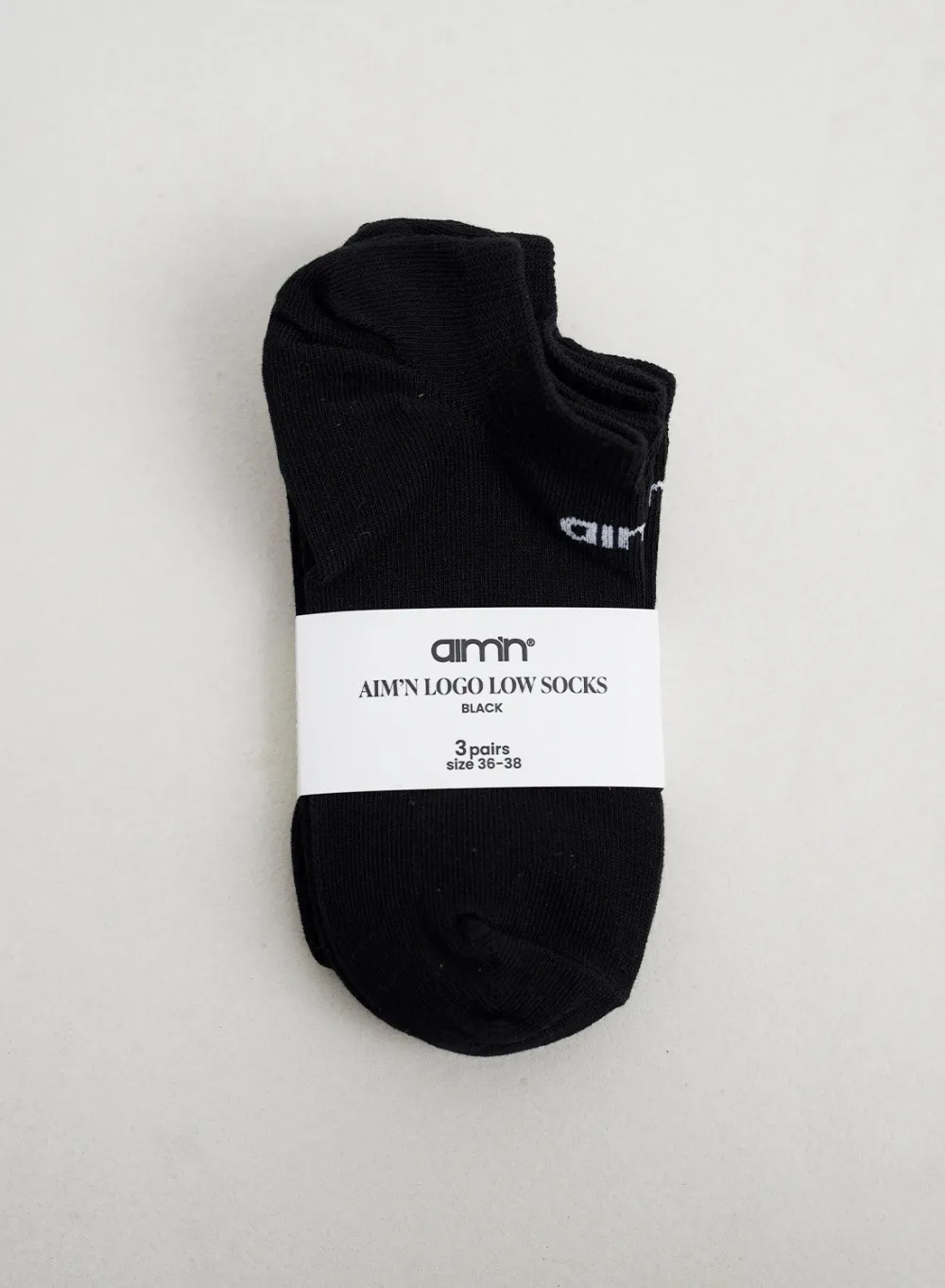 Sokker^AIM’N Aim'n Logo Low Socks 3-pack Black