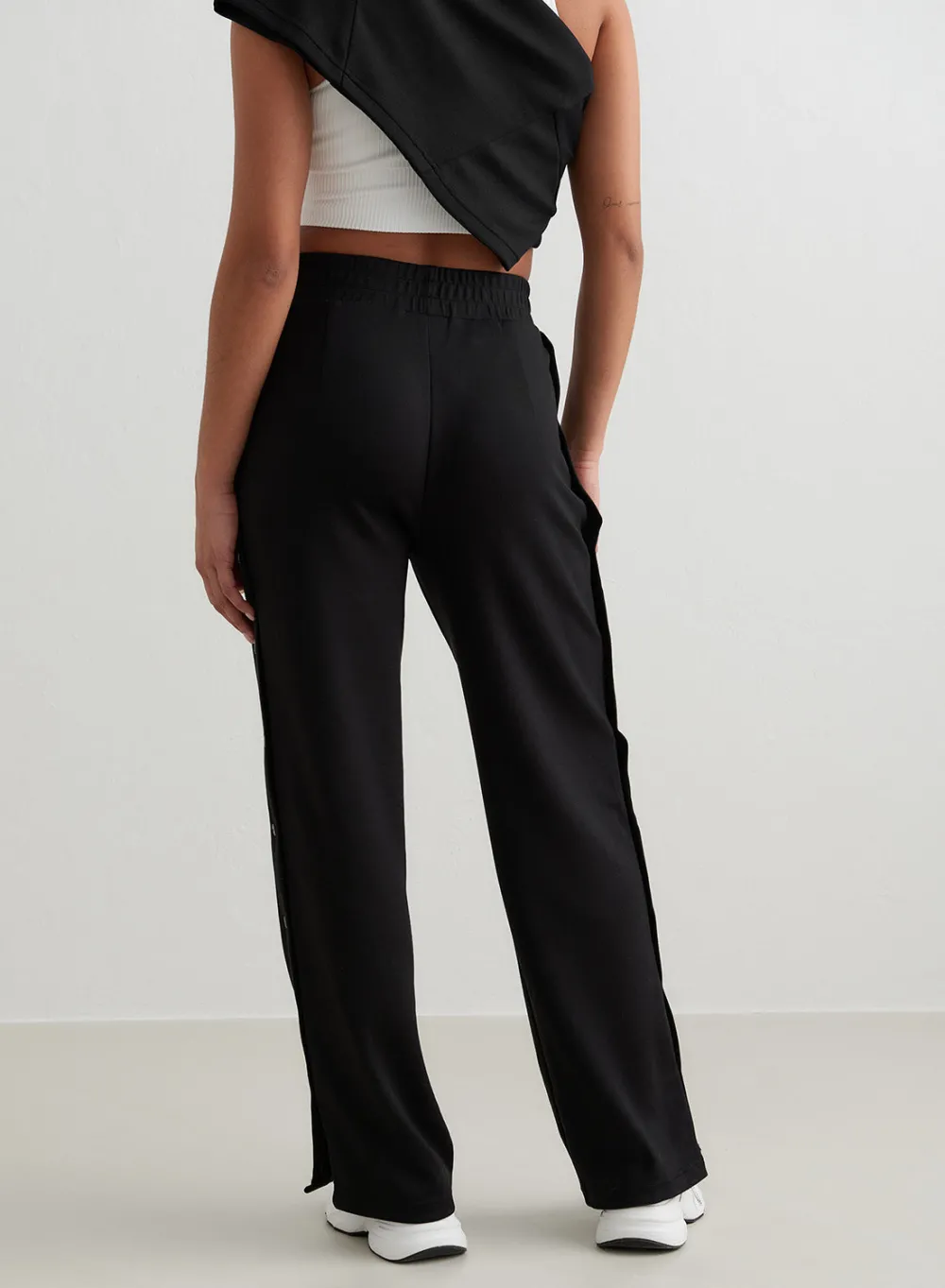 Myke Bukser|Sweatpants^AIM’N Comfy Buttoned Pants Black