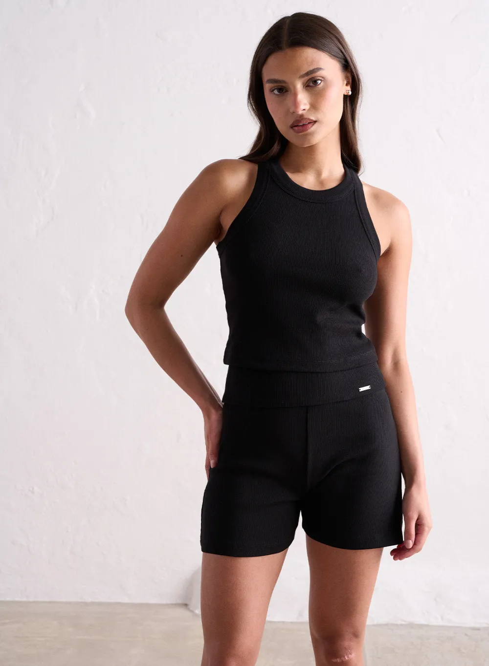 Sweatshorts|Myke Shorts^AIM’N Ease Ribbed Shorts Black