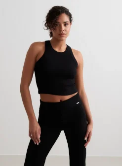 Tank Tops Og Trenings Tank Tops|Cropped Tank Tops^AIM’N Ease Ribbed Tank Top Black