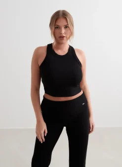 Tank Tops Og Trenings Tank Tops|Cropped Tank Tops^AIM’N Ease Ribbed Tank Top Black