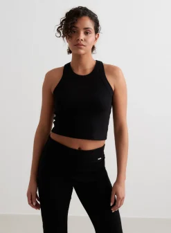 Tank Tops Og Trenings Tank Tops|Cropped Tank Tops^AIM’N Ease Ribbed Tank Top Black