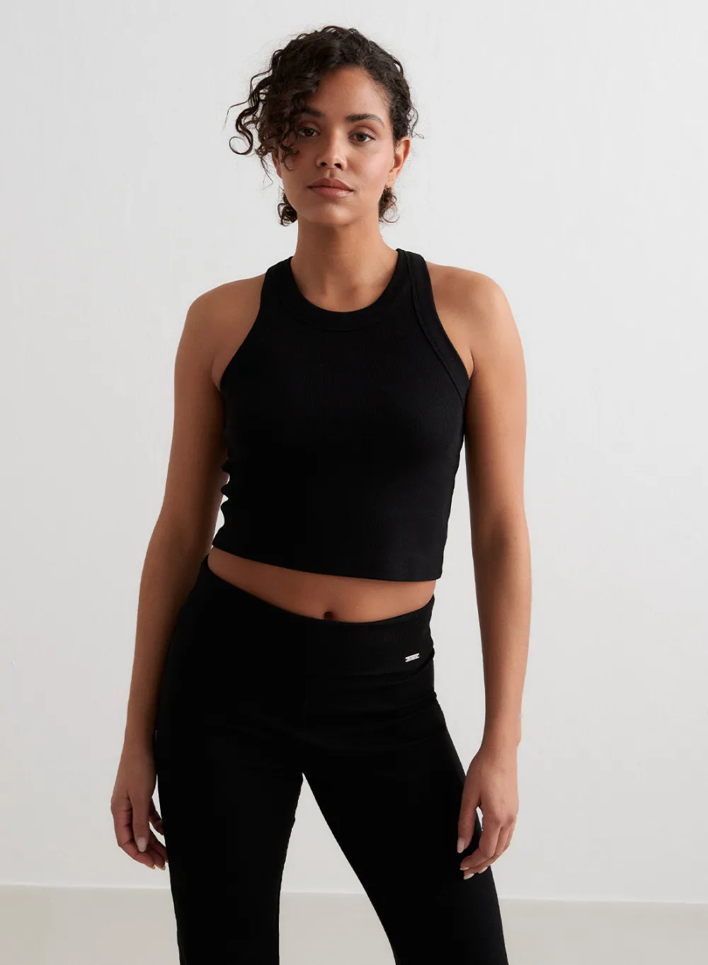 Tank Tops Og Trenings Tank Tops|Cropped Tank Tops^AIM’N Ease Ribbed Tank Top Black