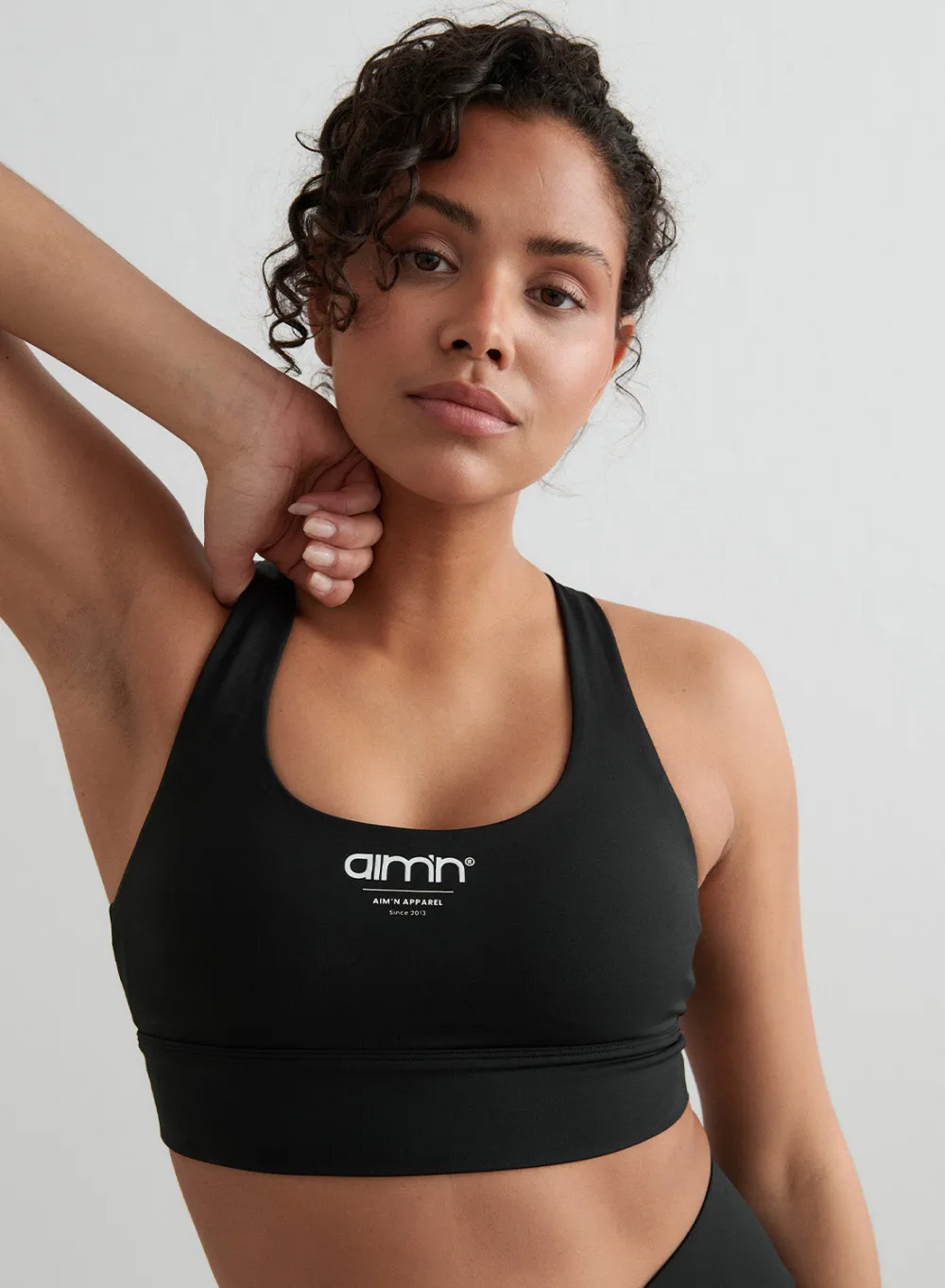Core Material Sports Bras^AIM’N Edge Core Racerback Bra Black