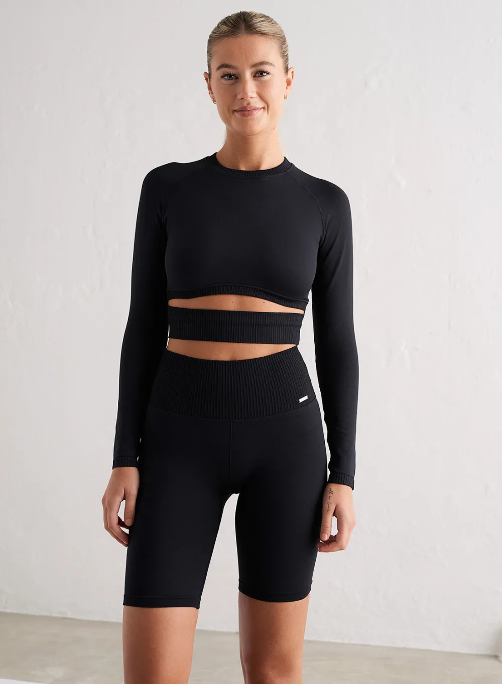 Seamless Biker Shorts|All Biker Shorts^AIM’N Black Limitless Seamless Biker Shorts