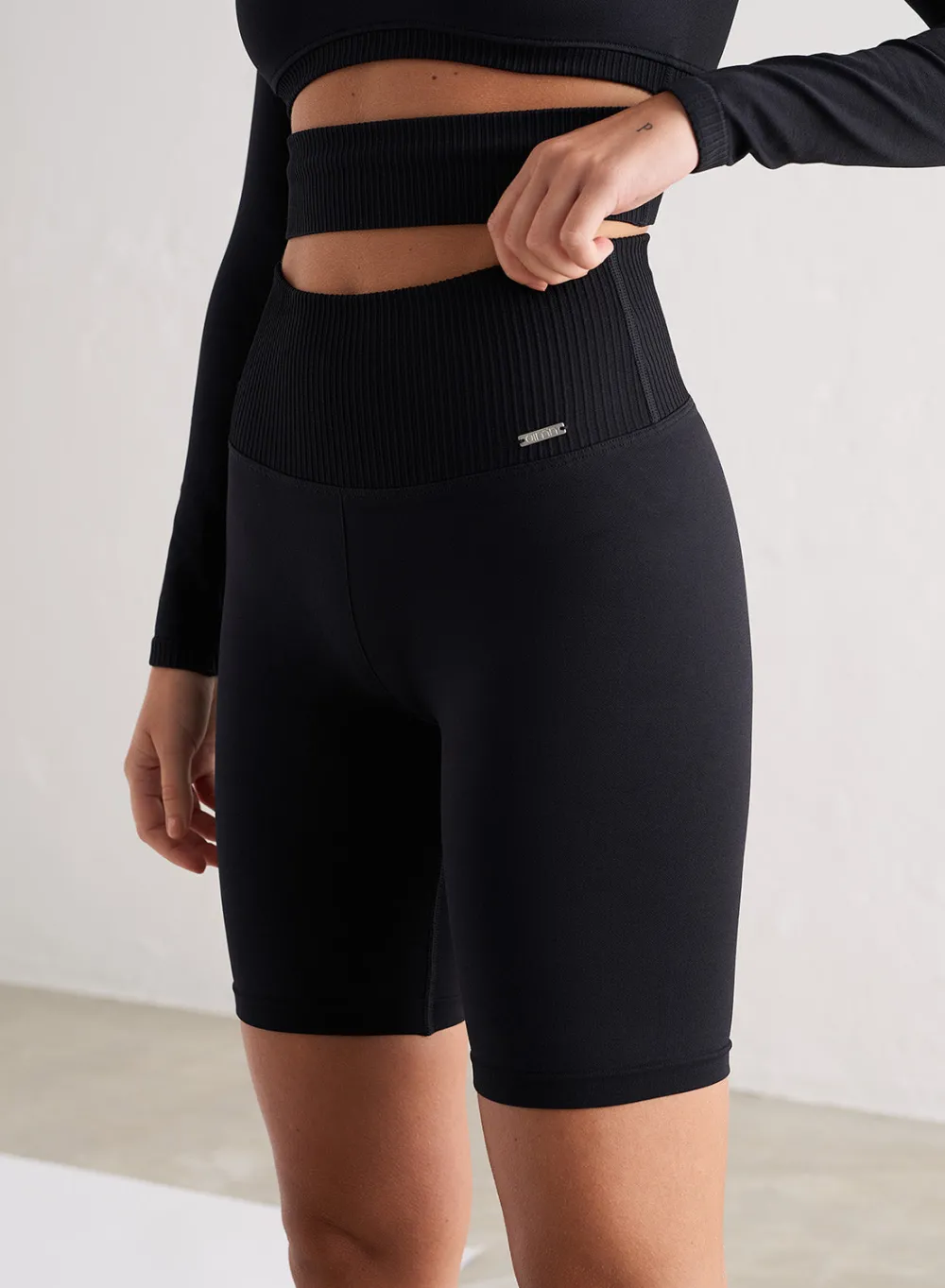 Seamless Biker Shorts|All Biker Shorts^AIM’N Black Limitless Seamless Biker Shorts