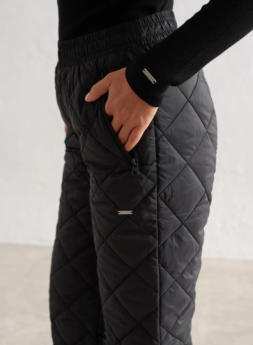Outdoor Pants|Workout Pants^AIM’N Black Quilted Pants