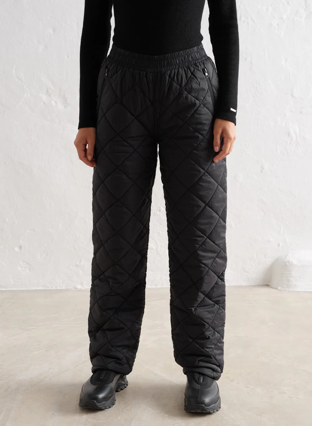 Outdoor Pants|Workout Pants^AIM’N Black Quilted Pants