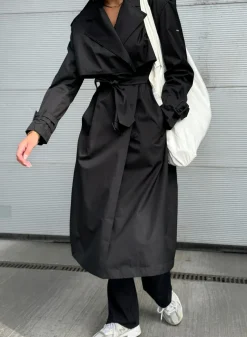 Høstjakker|Jakker Til Hverdags^AIM’N Recycled Tech Trench Coat Black