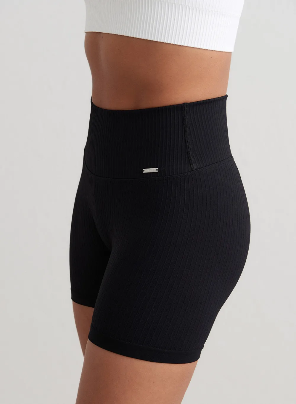 All Biker Shorts|Running Shorts^AIM’N Ribbed Midi Biker Shorts Black