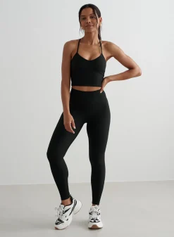 Treningstights|Ribbete Tights^AIM’N Ribbed Performance Tights Black
