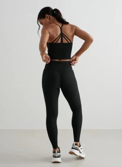 Treningstights|Ribbete Tights^AIM’N Ribbed Performance Tights Black