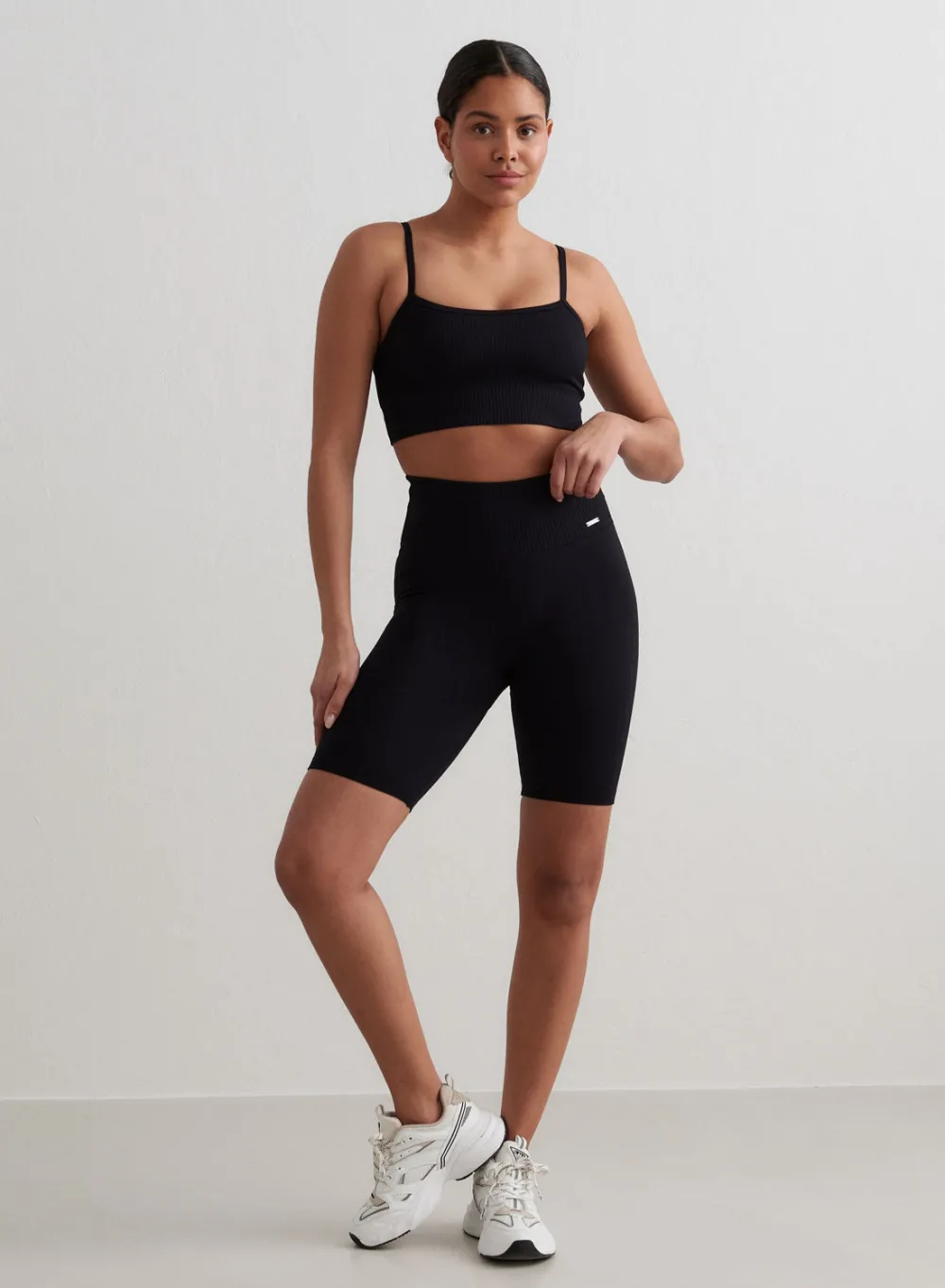 Seamless Biker Shorts|All Biker Shorts^AIM’N Ribbed Seamless Biker Shorts Black