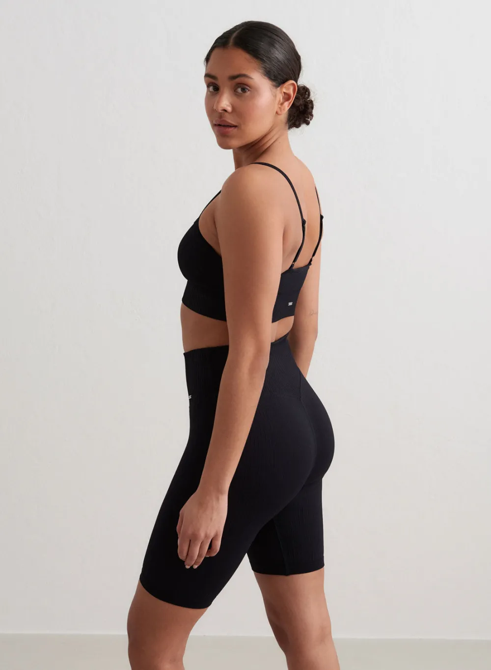 Seamless Biker Shorts|All Biker Shorts^AIM’N Ribbed Seamless Biker Shorts Black