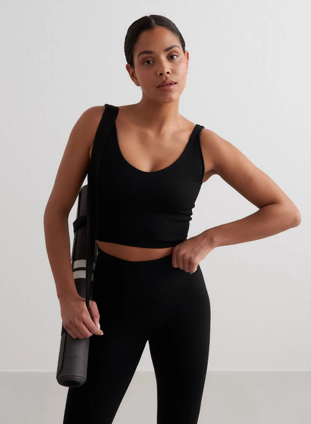 Tank Tops Og Trenings Tank Tops|Seamless Tank Tops^AIM’N Ribbed Seamless Bralette Black