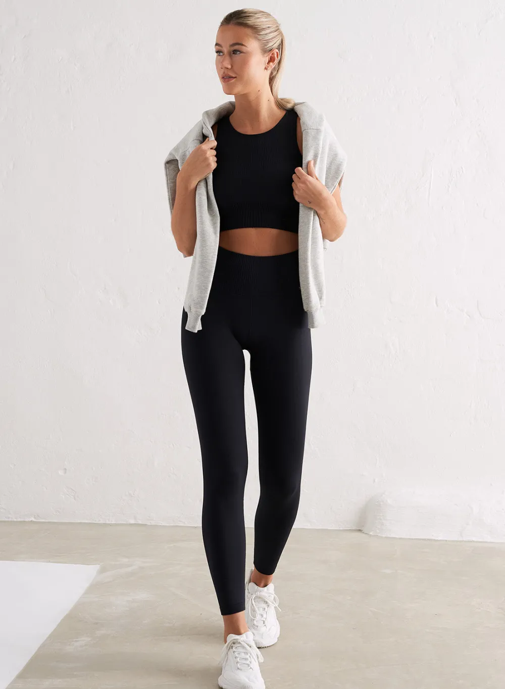 Tank Tops Og Trenings Tank Tops|Crop Topper^AIM’N Ribbed Seamless Crop Top Black