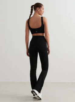 Treningstights|Ribbete Tights^AIM’N Ribbed Seamless Flare Tights Black