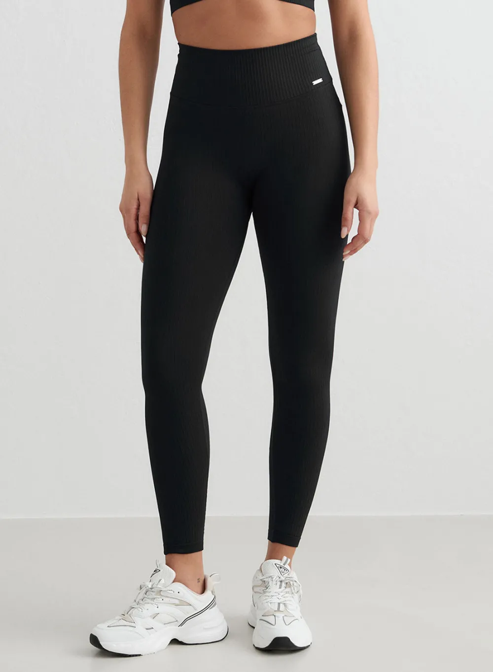 Treningstights|Ribbete Tights^AIM’N Ribbed Seamless Tights Black