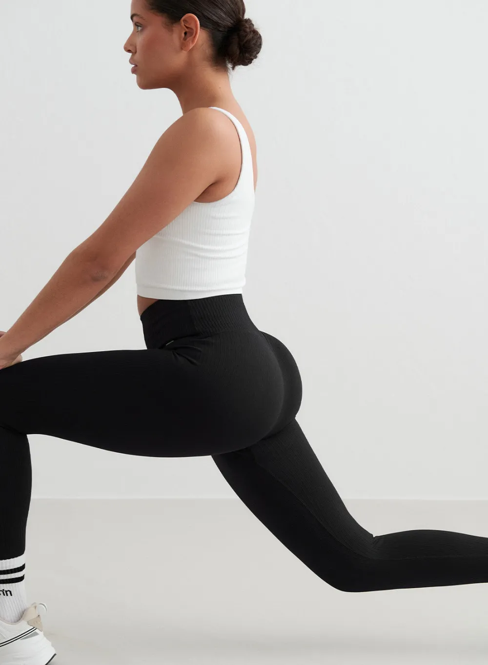 Treningstights|Ribbete Tights^AIM’N Ribbed Seamless Tights Black