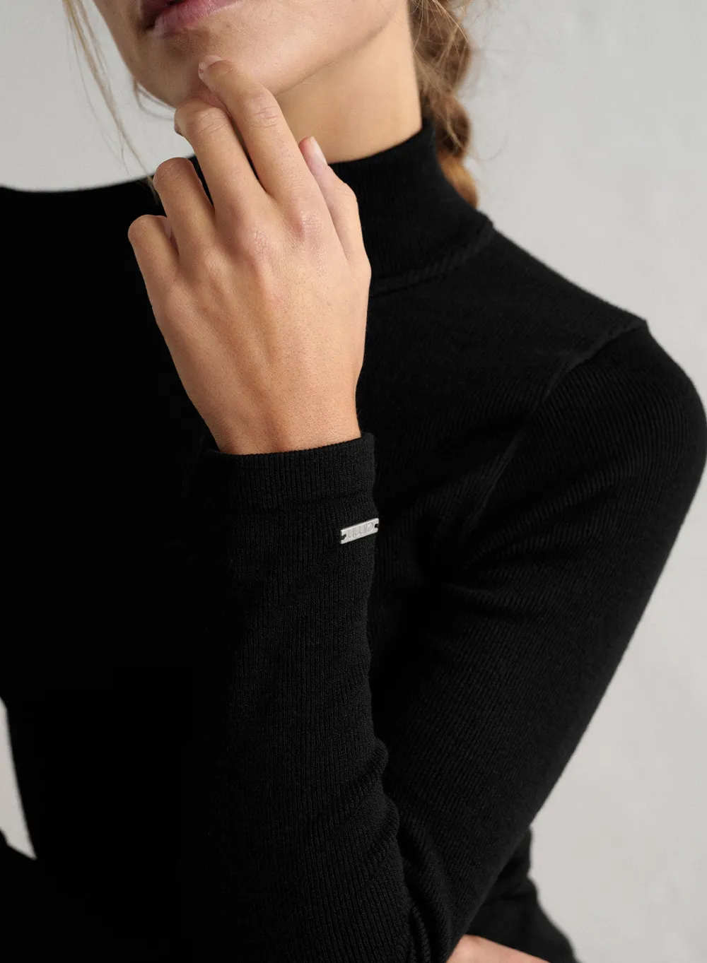 Langermede Skjorter|Everyday Shirts^AIM’N Ribbed Wool Half Zip Black