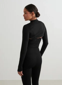 Langermede Skjorter|Everyday Shirts^AIM’N Black Sculpting Long Sleeve Bolero