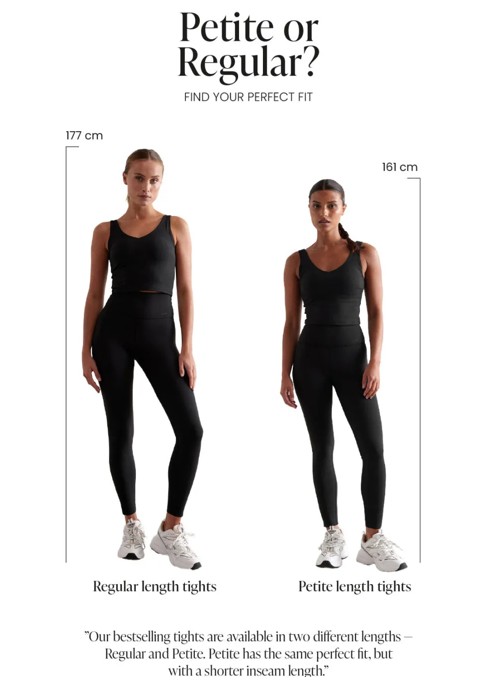 Treningstights|Petite Tights^AIM’N Black Sense Petite Tights