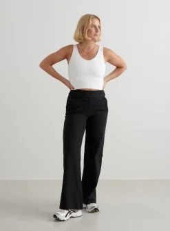 Petite Tights|Workout Pants^AIM’N Black Sense Wide Petite Pants
