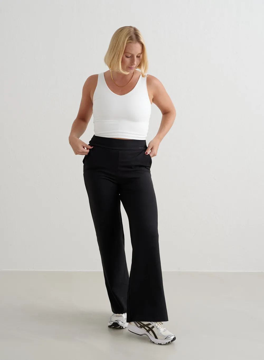 Petite Tights|Workout Pants^AIM’N Black Sense Wide Petite Pants