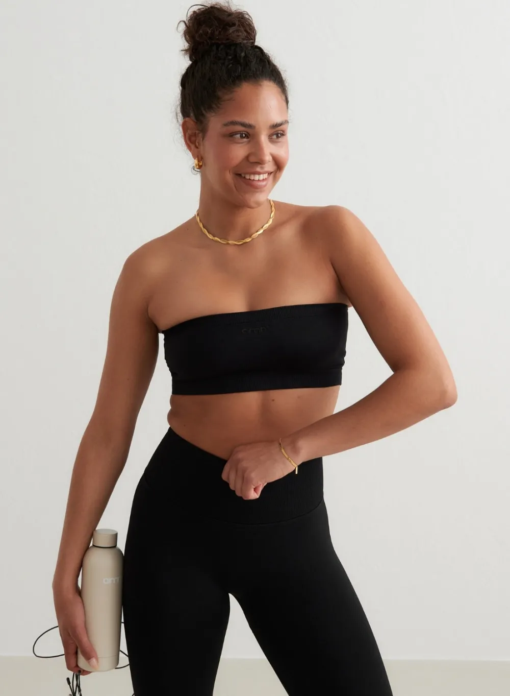 Seamless Sports Bras^AIM’N Black Shape Seamless Bandeau Bra