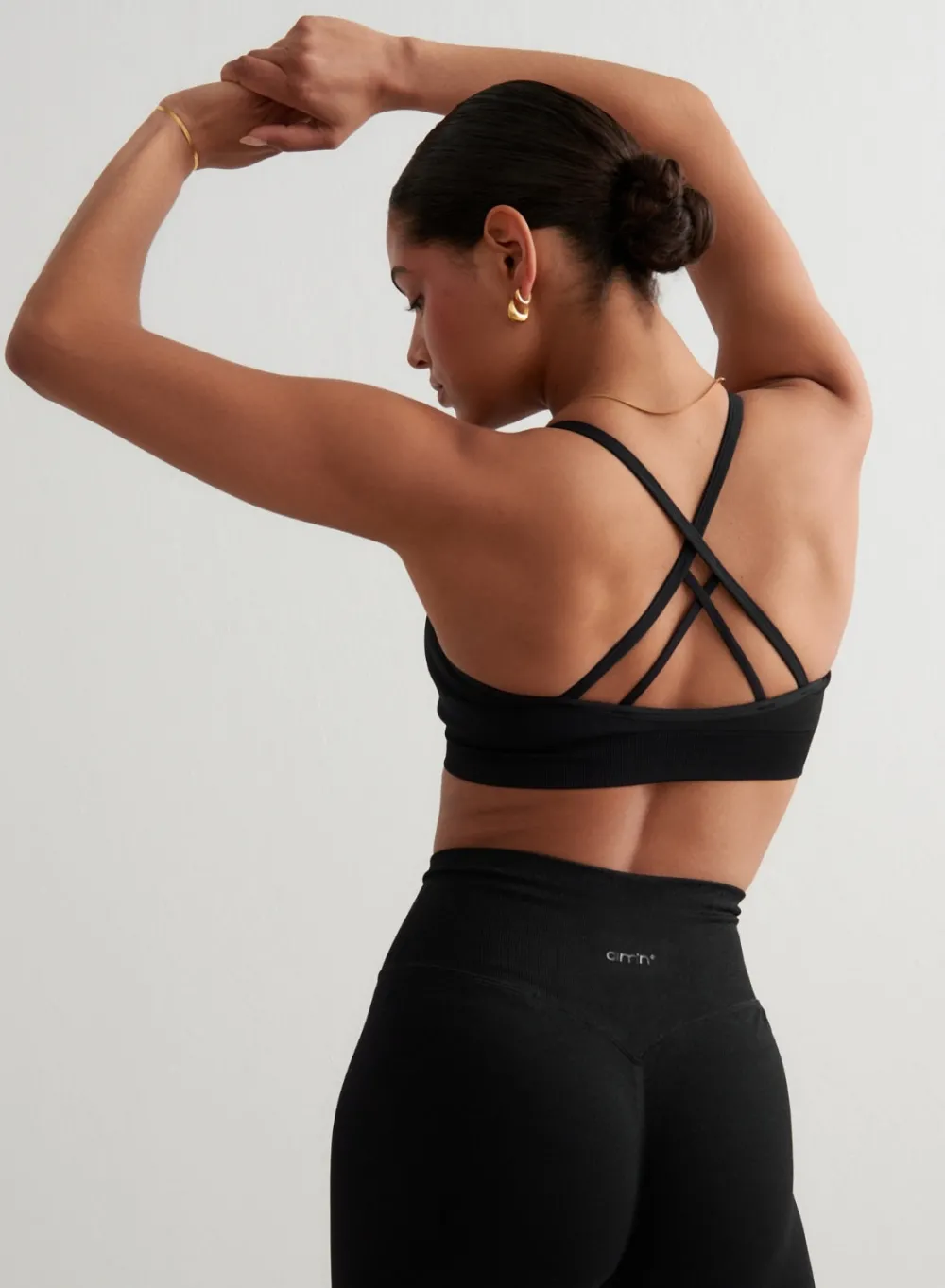 Seamless Sports Bras^AIM’N Shape Seamless Cross Back Bra Black