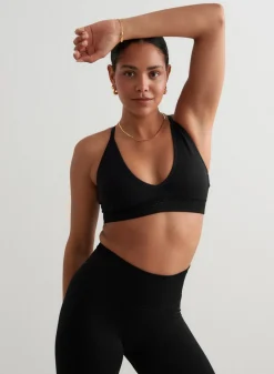 Seamless Sports Bras^AIM’N Shape Seamless Cross Back Bra Black