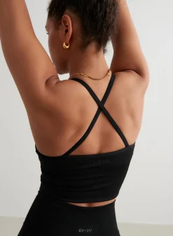 Tank Tops Og Trenings Tank Tops|Seamless Tank Tops^AIM’N Shape Seamless Cross Back Bralette Black