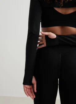 Langermede Skjorter|Long Sleeve Workout Tops^AIM’N Black Shape Seamless Long Sleeve Bolero