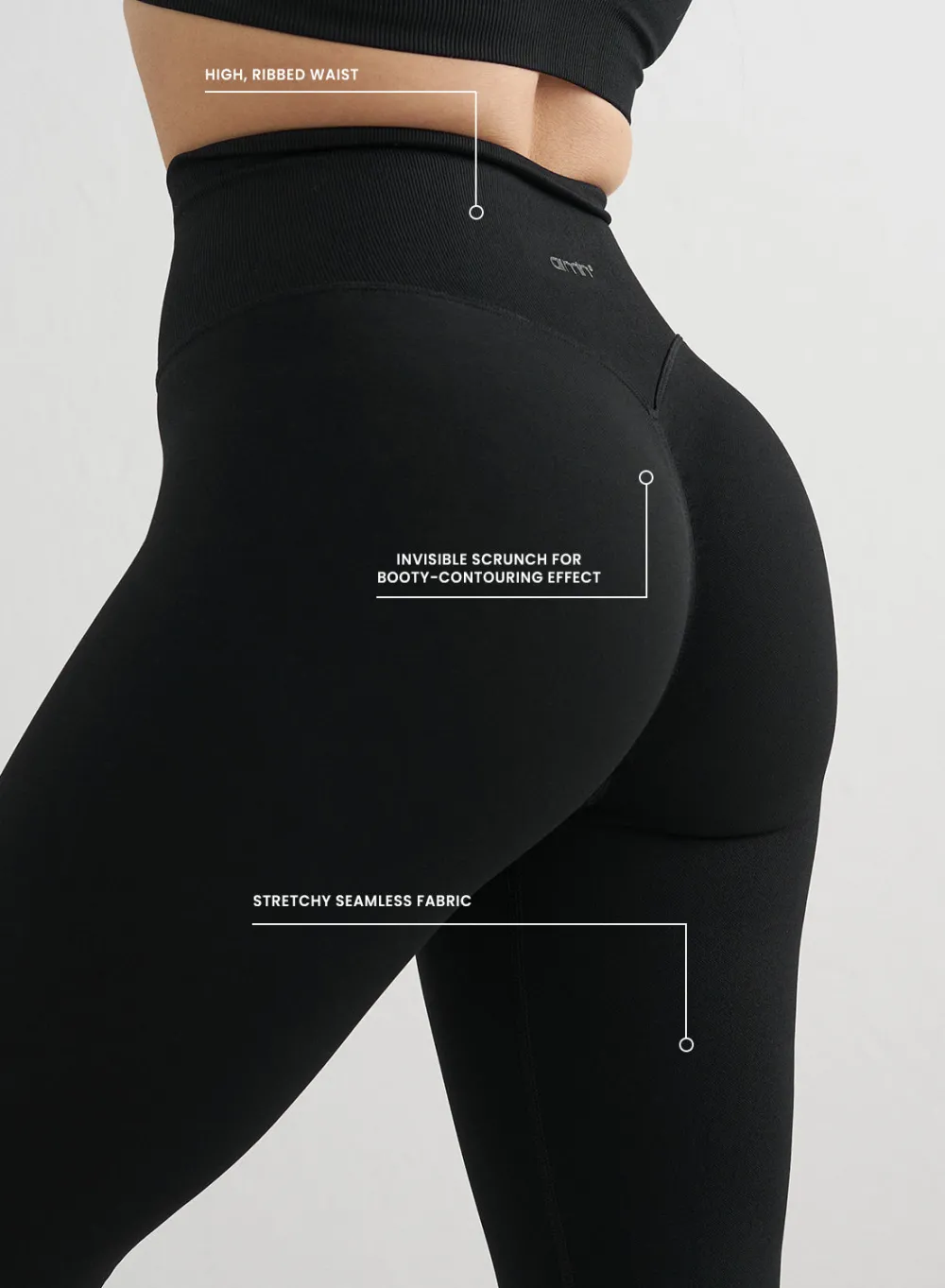 Treningstights|Seamless Tights^AIM’N Shape Seamless Tights Black