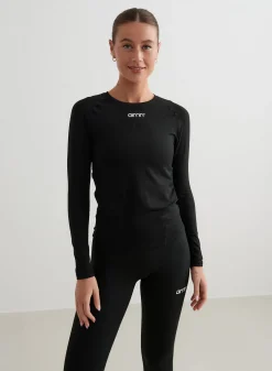 Langermede Skjorter|Long Sleeve Workout Tops^AIM’N Soft Basic Long Sleeve Black