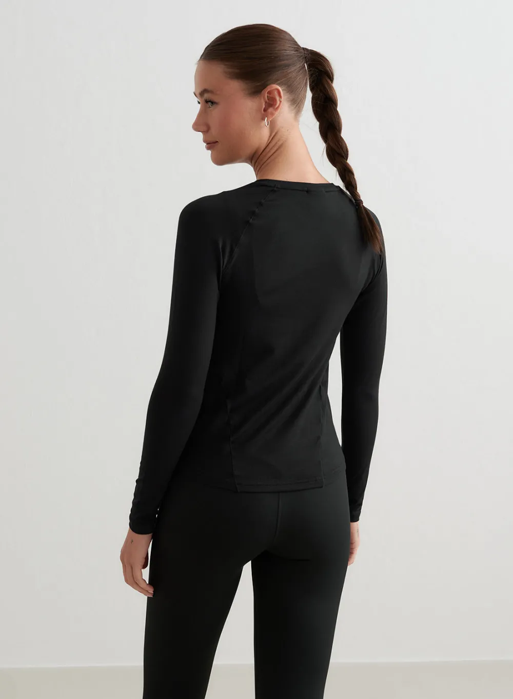 Langermede Skjorter|Long Sleeve Workout Tops^AIM’N Soft Basic Long Sleeve Black