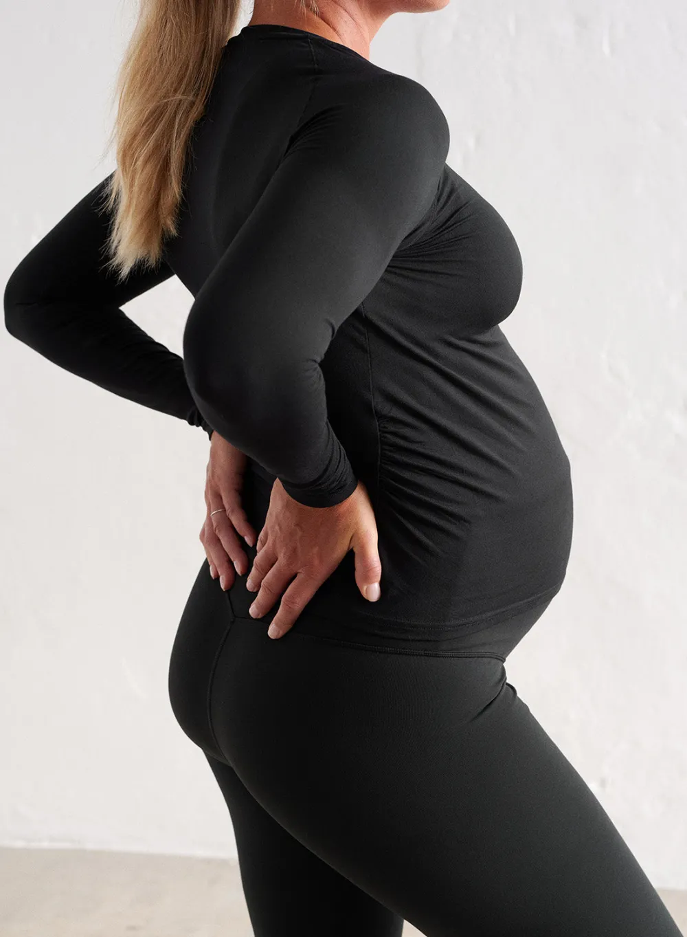 Langermede Skjorter|Gravidtopper^AIM’N Black Soft Basic Maternity Long Sleeve