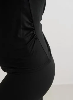 Langermede Skjorter|Gravidtopper^AIM’N Black Soft Basic Maternity Long Sleeve
