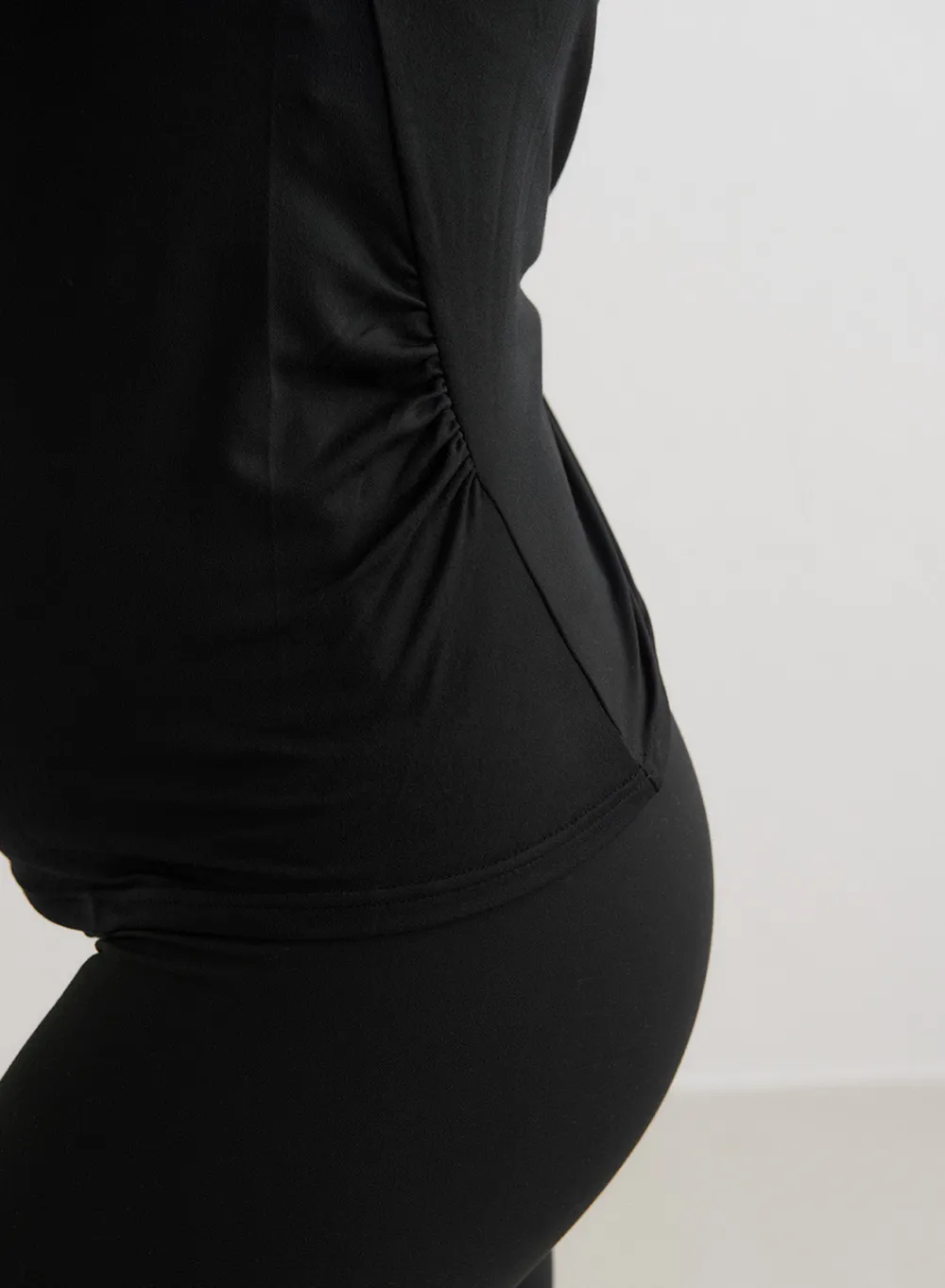 Langermede Skjorter|Gravidtopper^AIM’N Black Soft Basic Maternity Long Sleeve