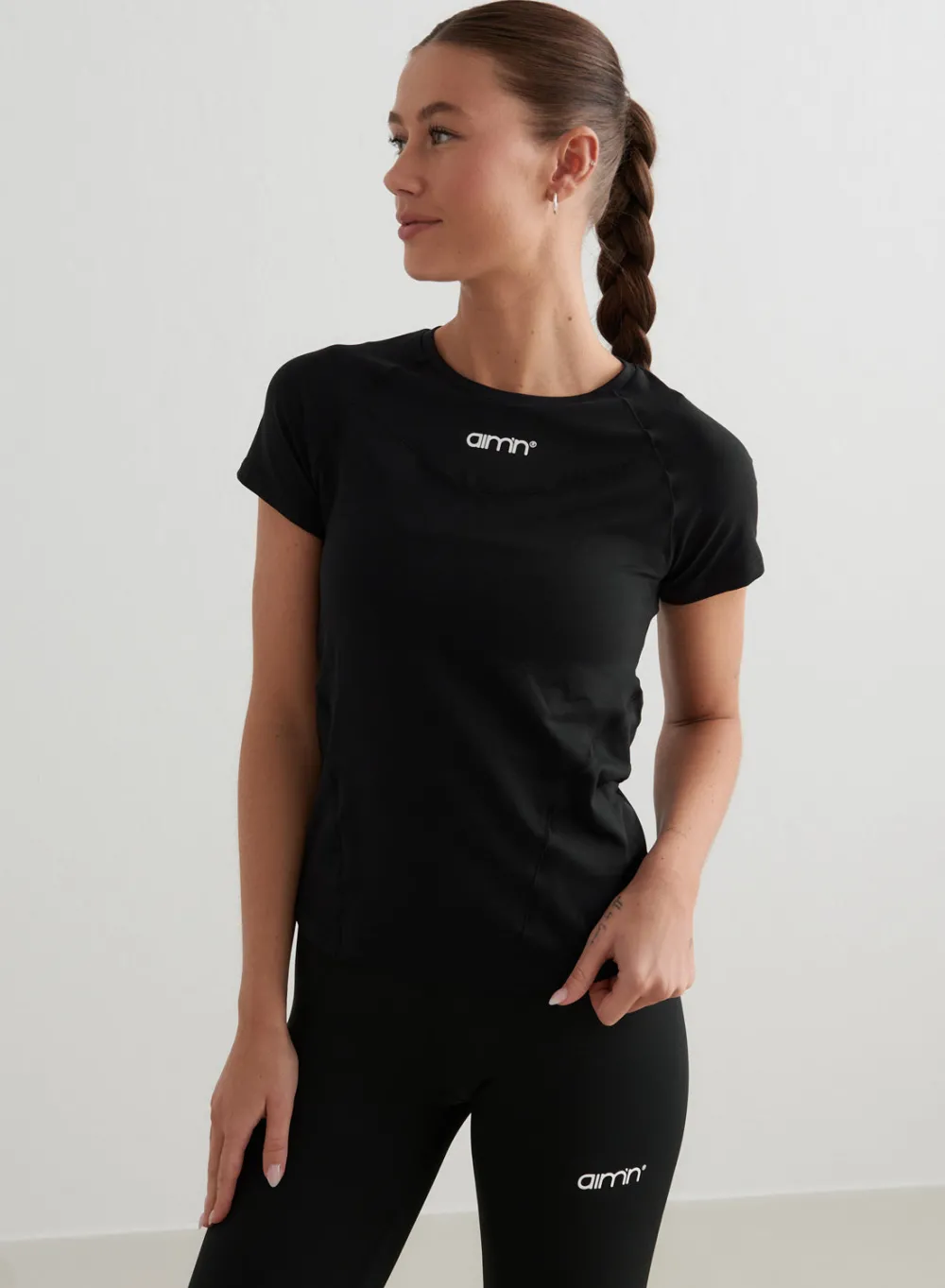 T-skjorter|Trenings-T-shirts^AIM’N Soft Basic Short Sleeve Black